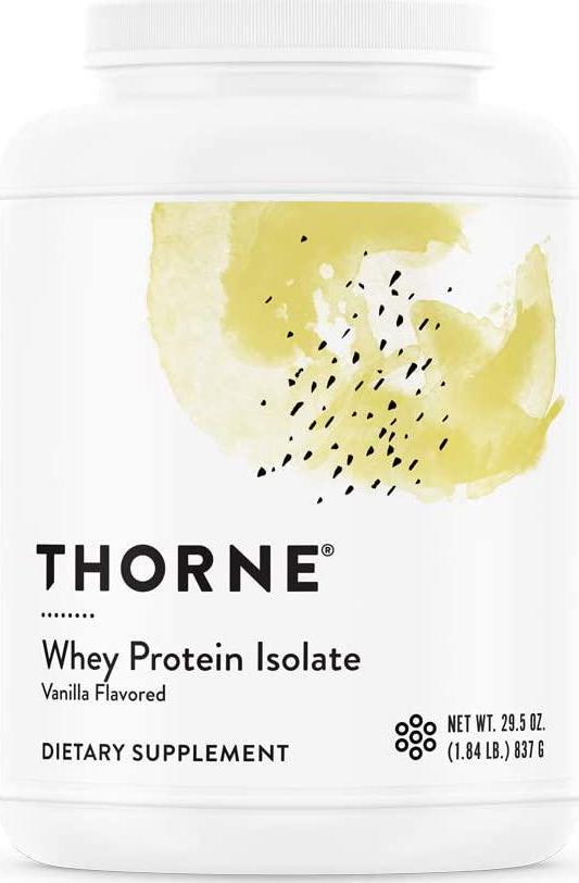 Thorne Research - Whey Protein Isolate - Easy-to-Digest Whey Protein Isolate Powder - NSF Certified for Sport - Vanilla - 29.5 Oz