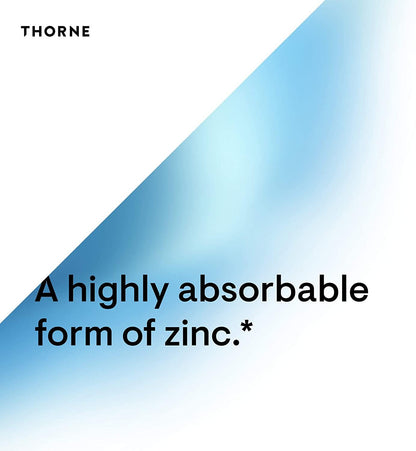 Thorne Research - Zinc Picolinate 30 mg - Well-Absorbed Zinc Supplement for Growth and Immune Function - 180 Capsules