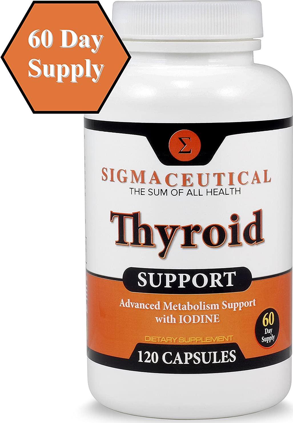 Thyroid Support Supplement - Iodine Supplement - Zinc and Selenium Supplement - Kelp Supplement - 120 Capsules