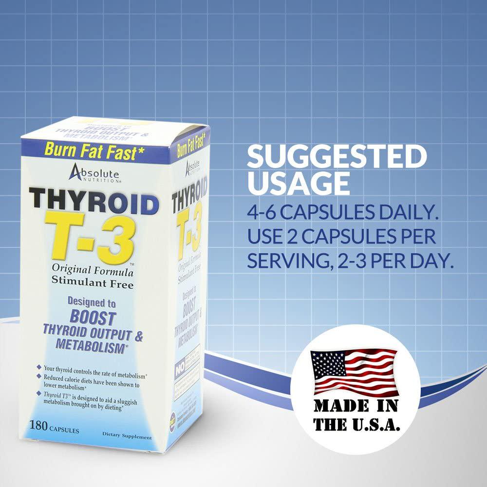 Thyroid T-3 Radical Metabolic Booster, 180 Capsules