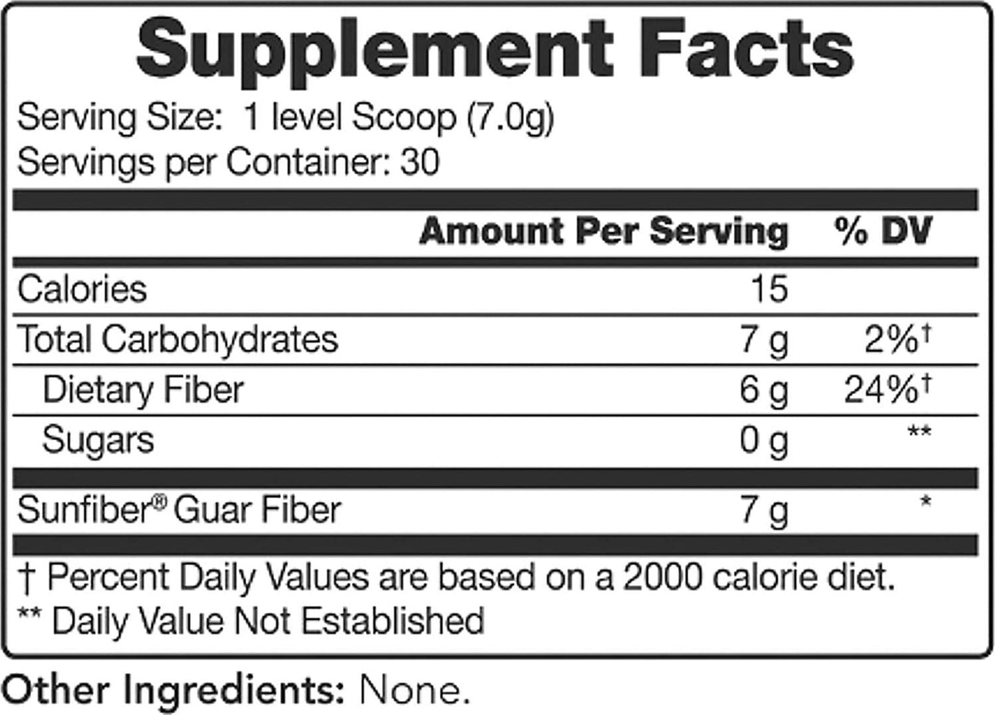 Tomorrow's Nutrition, SunFiber, Soluble Prebiotic Fiber Support for Digestive Wellness with Guar Gum, Vegan, 30 Servings (7.4 oz)