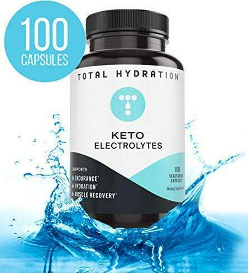 Total Hydration Keto Electrolyte (100ct) Electrolyte Pills for Endurance, Hydration, Rejuvenation, Vegan-Friendly Electrolyte with Magnesium, Calcium, Sodium, Potassium, Chloride