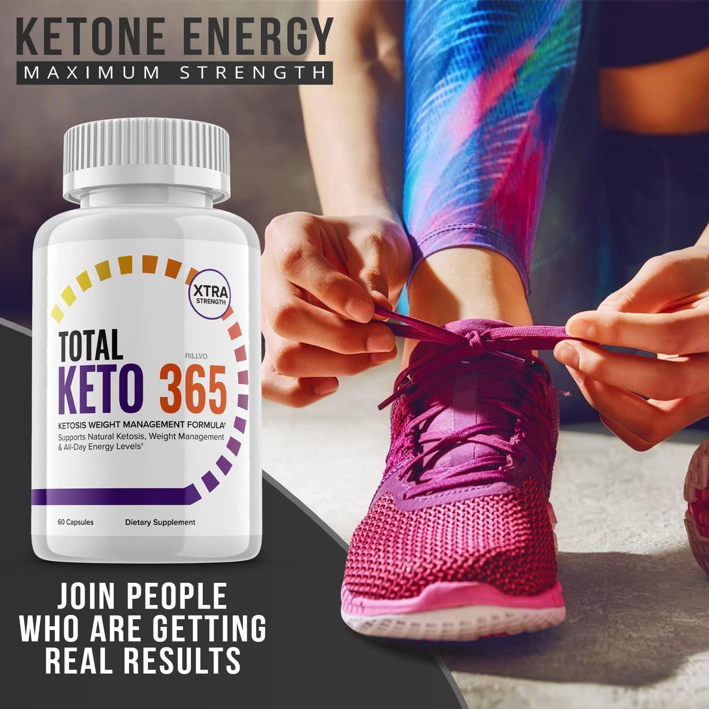 Total Keto 365 Pills 800mg Advanced Ketogenic Formula (60 Capsules)