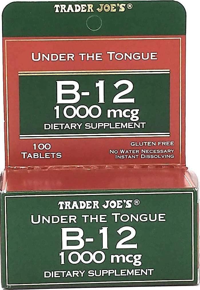 Trader Joe's Under The Tongue B-12 1000 mcg Dietary Supplement, 100 Tablets