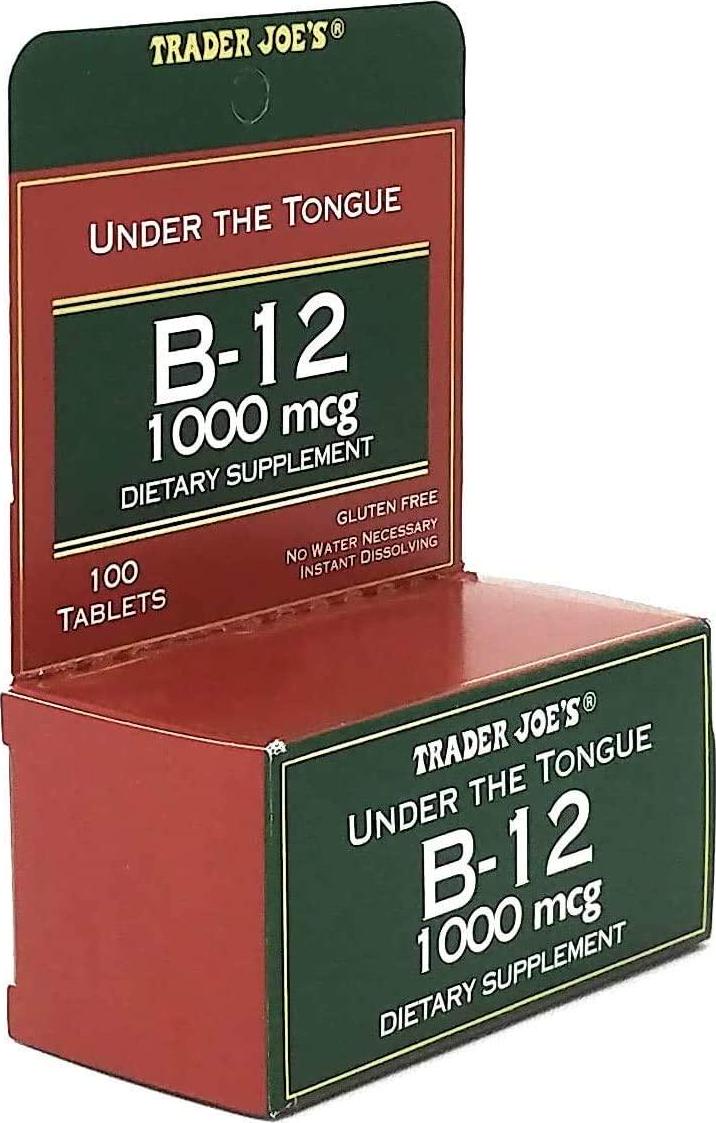 Trader Joe's Under The Tongue B-12 1000 mcg Dietary Supplement, 100 Tablets