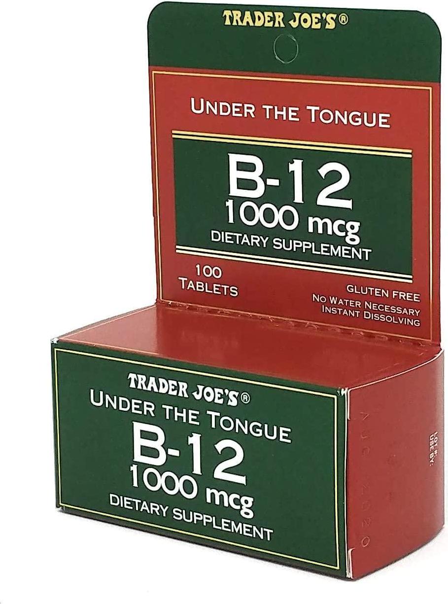 Trader Joe's Under The Tongue B-12 1000 mcg Dietary Supplement, 100 Tablets