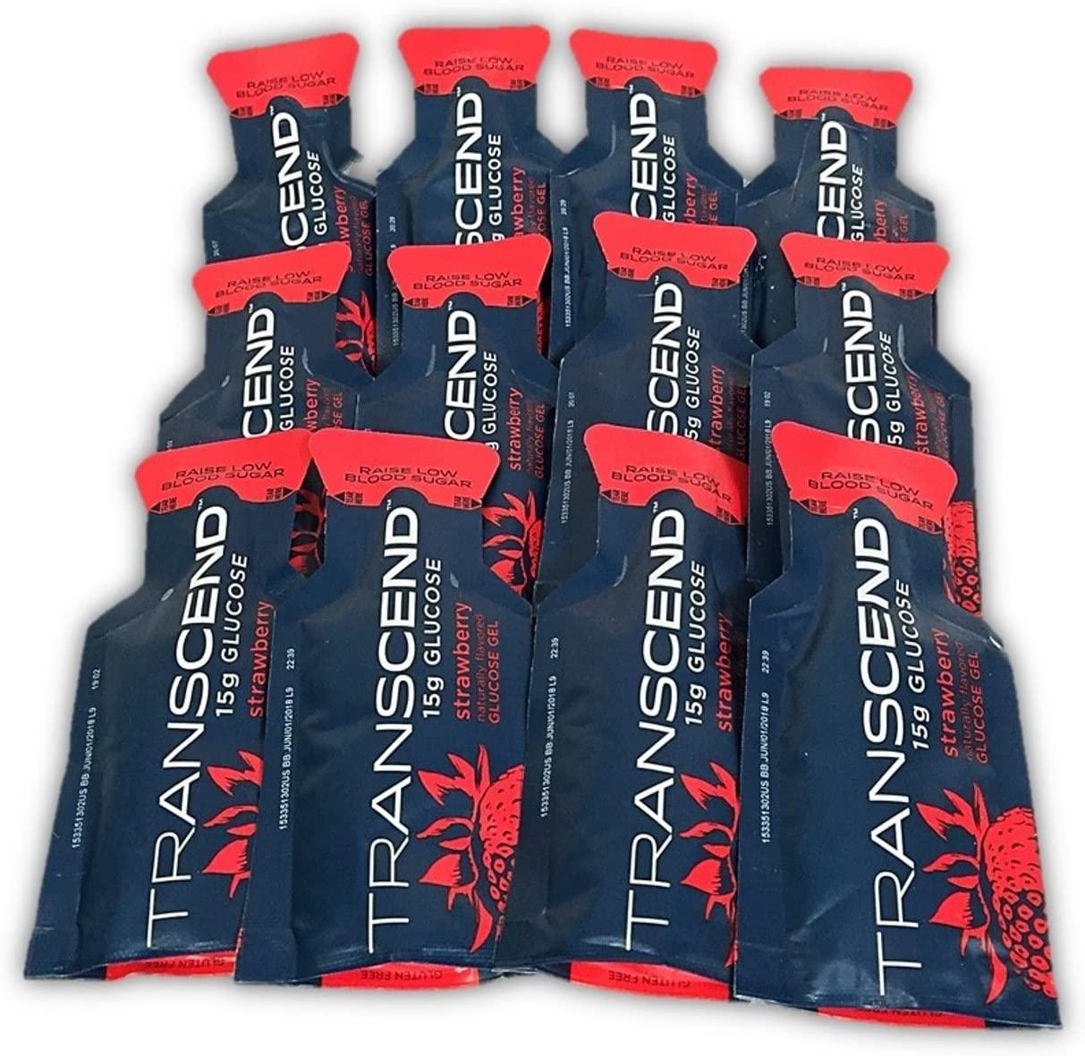 Transcend 15g Glucose Gels - 12 Pouch Bulk Pack