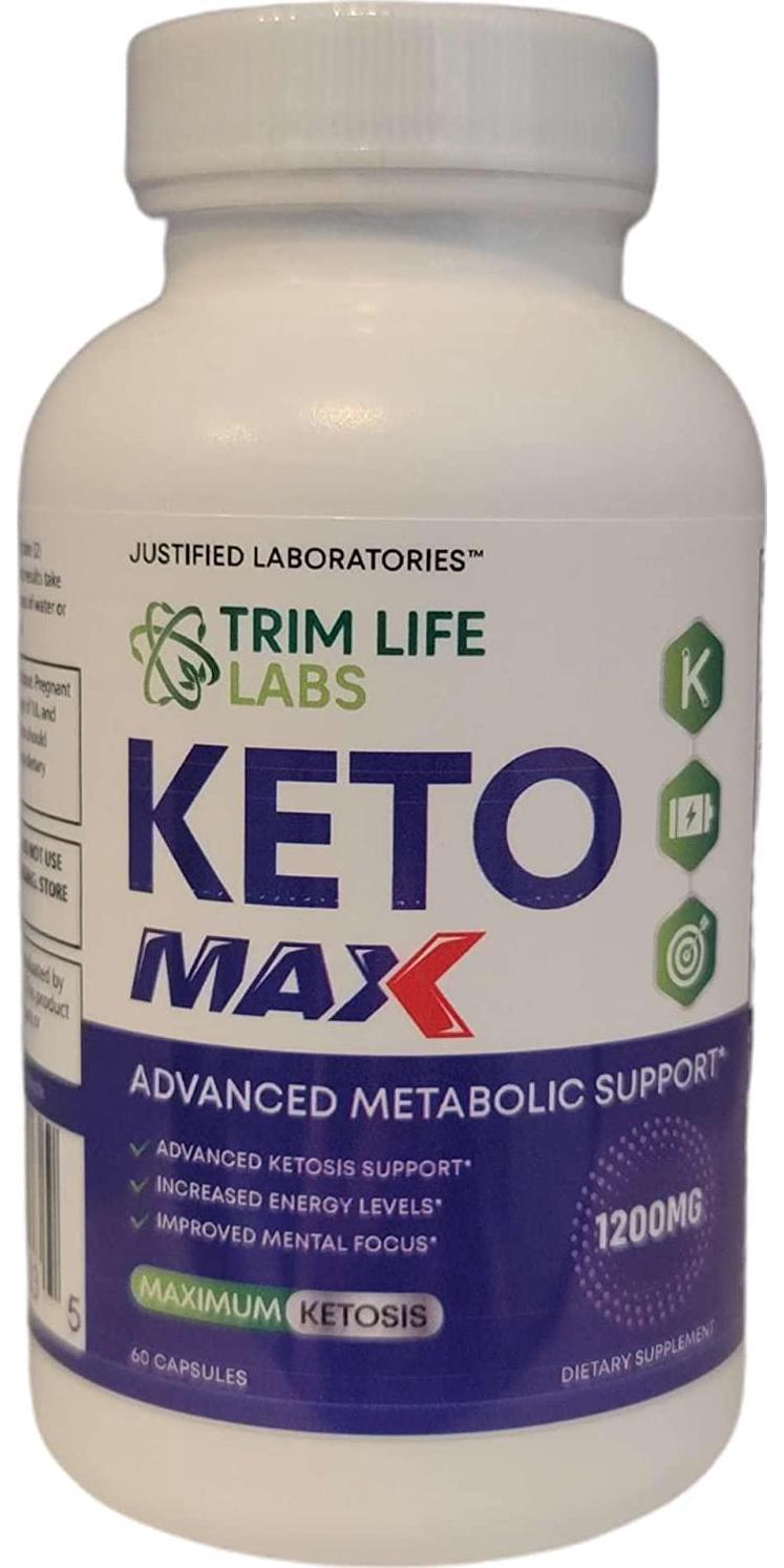 Trim Life Labs Keto Max 1200MG Pills Includes Apple Cider Vinegar goBHB Strong Exogenous Ketones Advanced Ketogenic Supplement Ketosis Support for Men Women 60 Capsules
