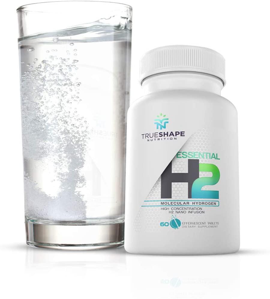 TrueShape Nutrition Essential H2 Fizzy Molecular Hydrogen Tablets for Water Nutritional Supplement (30 Servings)