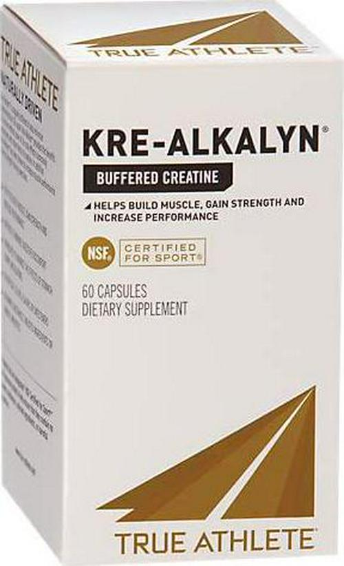 True Athlete Kre Alkalyn 1,500mg Helps Build Muscle, Gain Strength Increase Performance, Buffered Creatine NSF Certified for Sport (60 Capsules)