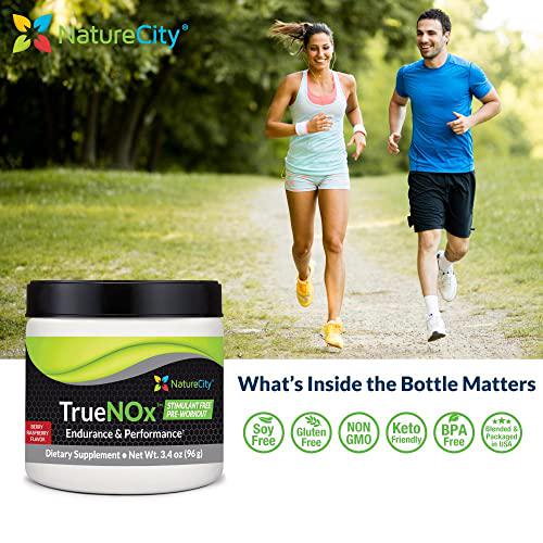 True-NOx Nitric Oxide Supplement Stimulant Free Pre-Workout Powder ft. Nitrosogine L-Arginine, Peak ATP, and Beetroot Juice Powder