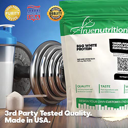 True Nutrition Egg White Protein Powder - 24g Non-GMO Egg Protein per Serving - Low Carb, Low Fat, Paleo, Keto, Gluten Free, Dairy Free, Soy Free - French Vanilla - 1LB