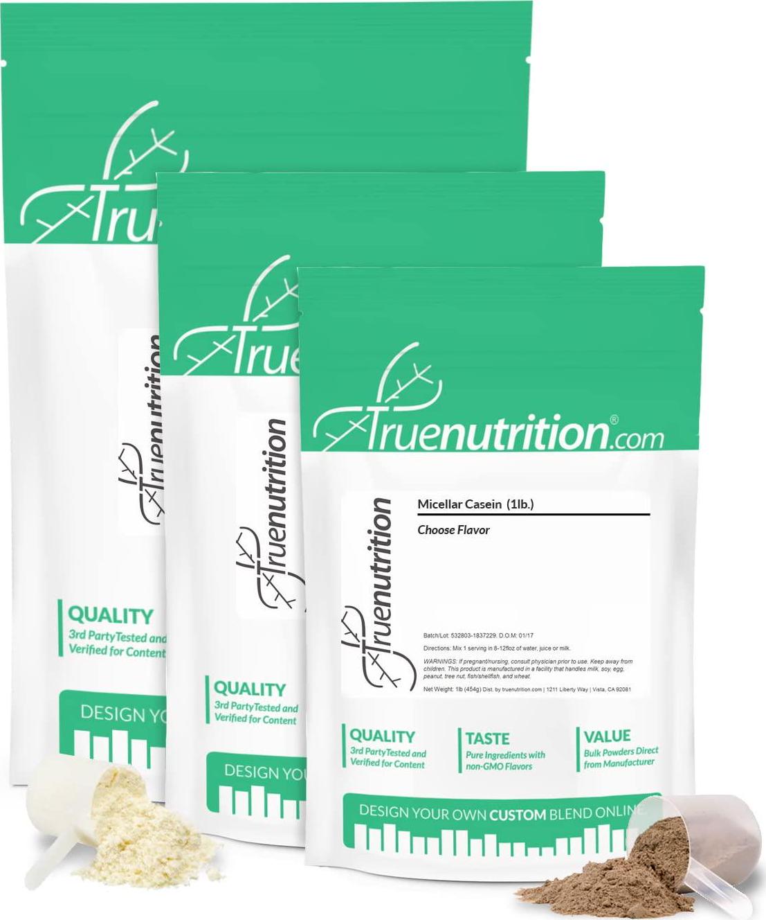 True Nutrition Micellar Casein Protein | 3rd Party Tested | Made in The USA (Unflavored 5 lb.)