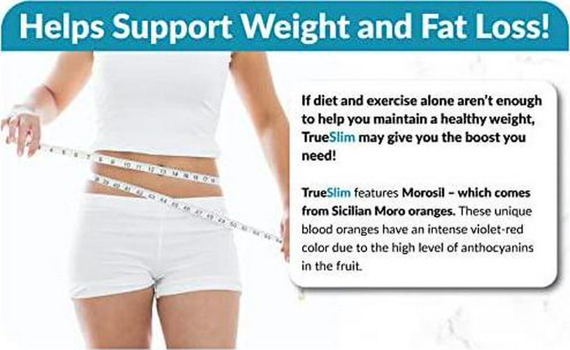 True-Slim 400mg Morosil Weight and Fat Loss Supplement Helps Reduce Fat Accumulation