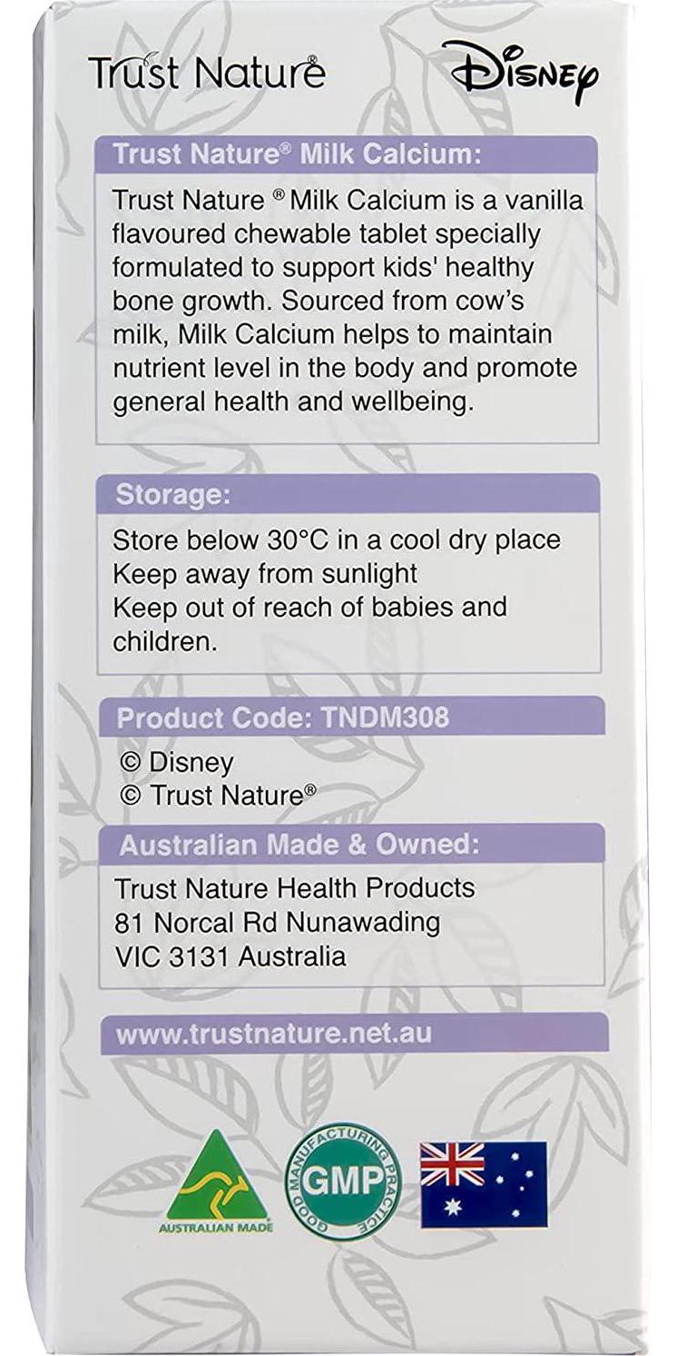 Trust Nature Disney Milk Calcium Chewable Tablets 3 Pack
