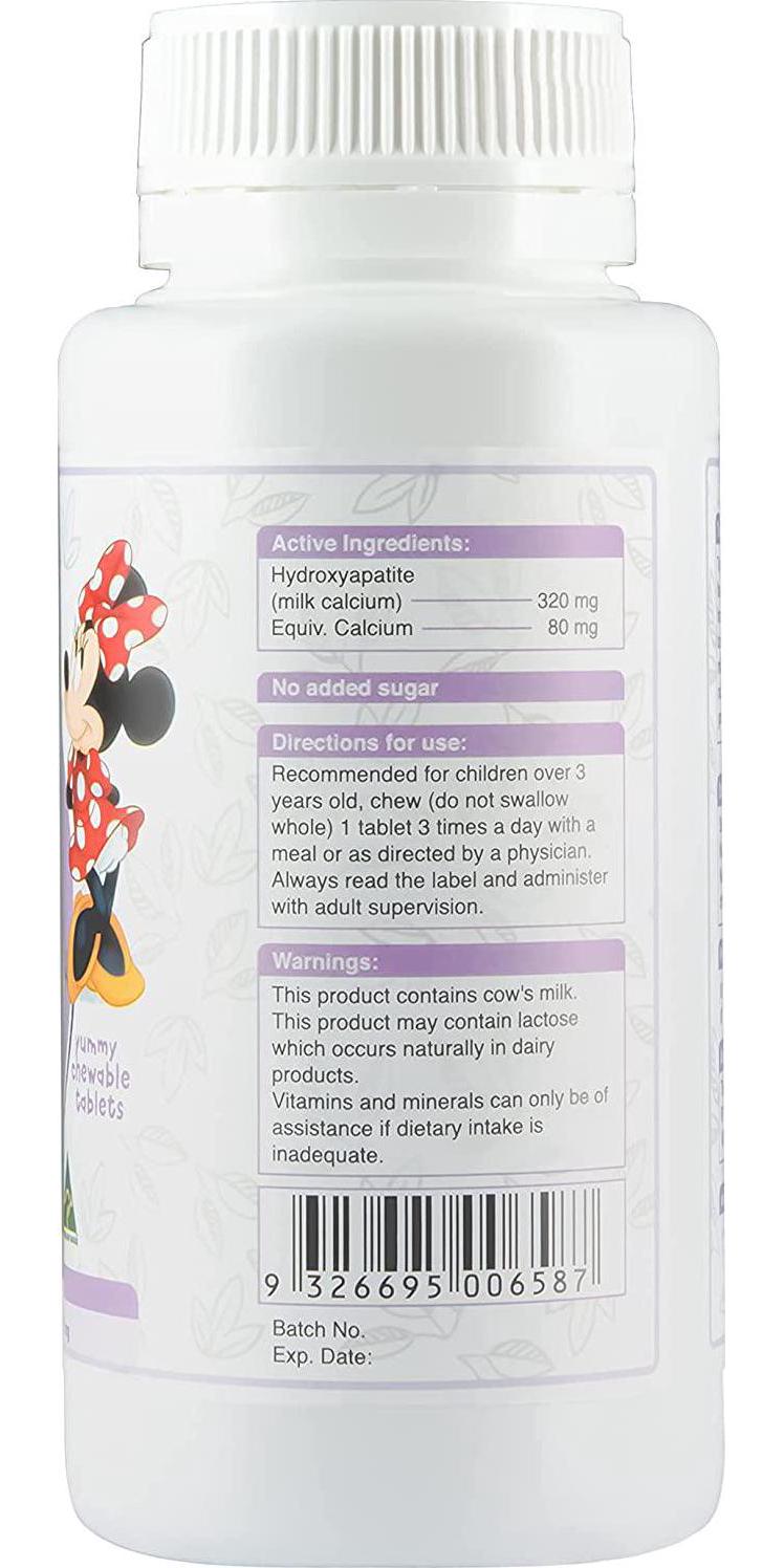 Trust Nature Disney Milk Calcium Chewable 60 Tablets, Multicolour