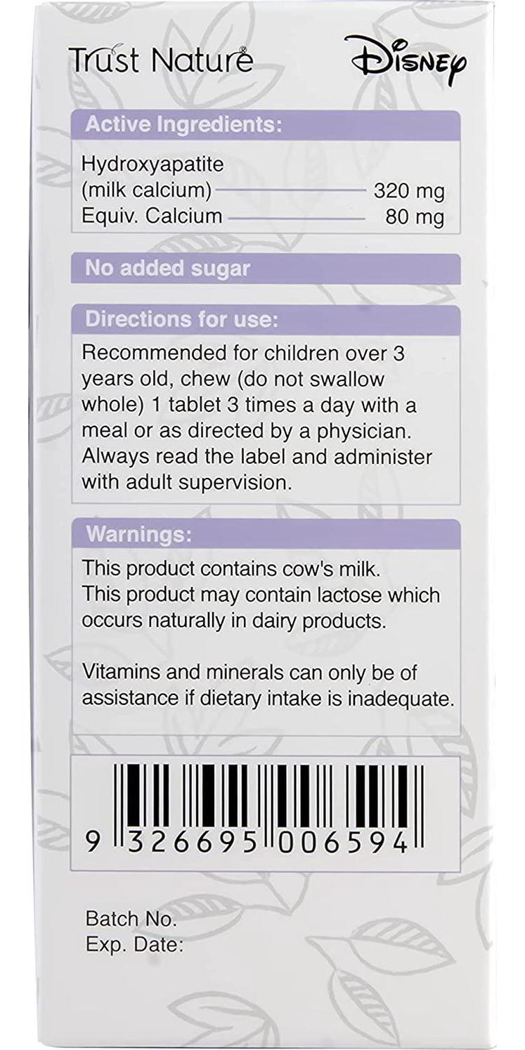Trust Nature Disney Milk Calcium Chewable Tablets 3 Pack