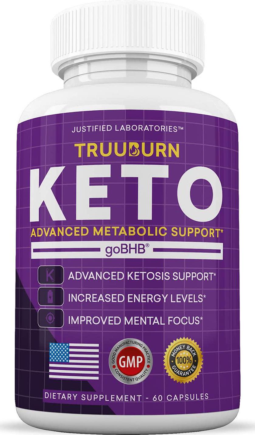 TruuBurn Keto Pills Includes Apple Cider Vinegar goBHB Exogenous Trueburn Ketones True Burn Advanced Ketogenic Truu Burn Supplement Ketosis Support for Men Women 60 Capsules