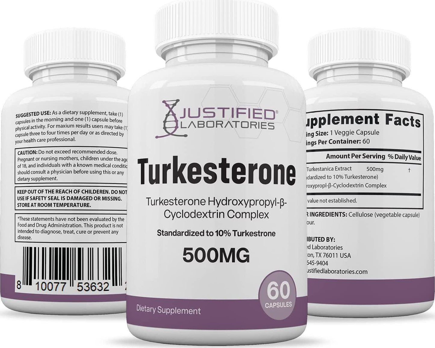 Turkesterone 500mg 10% Standardized Naturally Increase Stamina Endurance Strength 60 Capsules