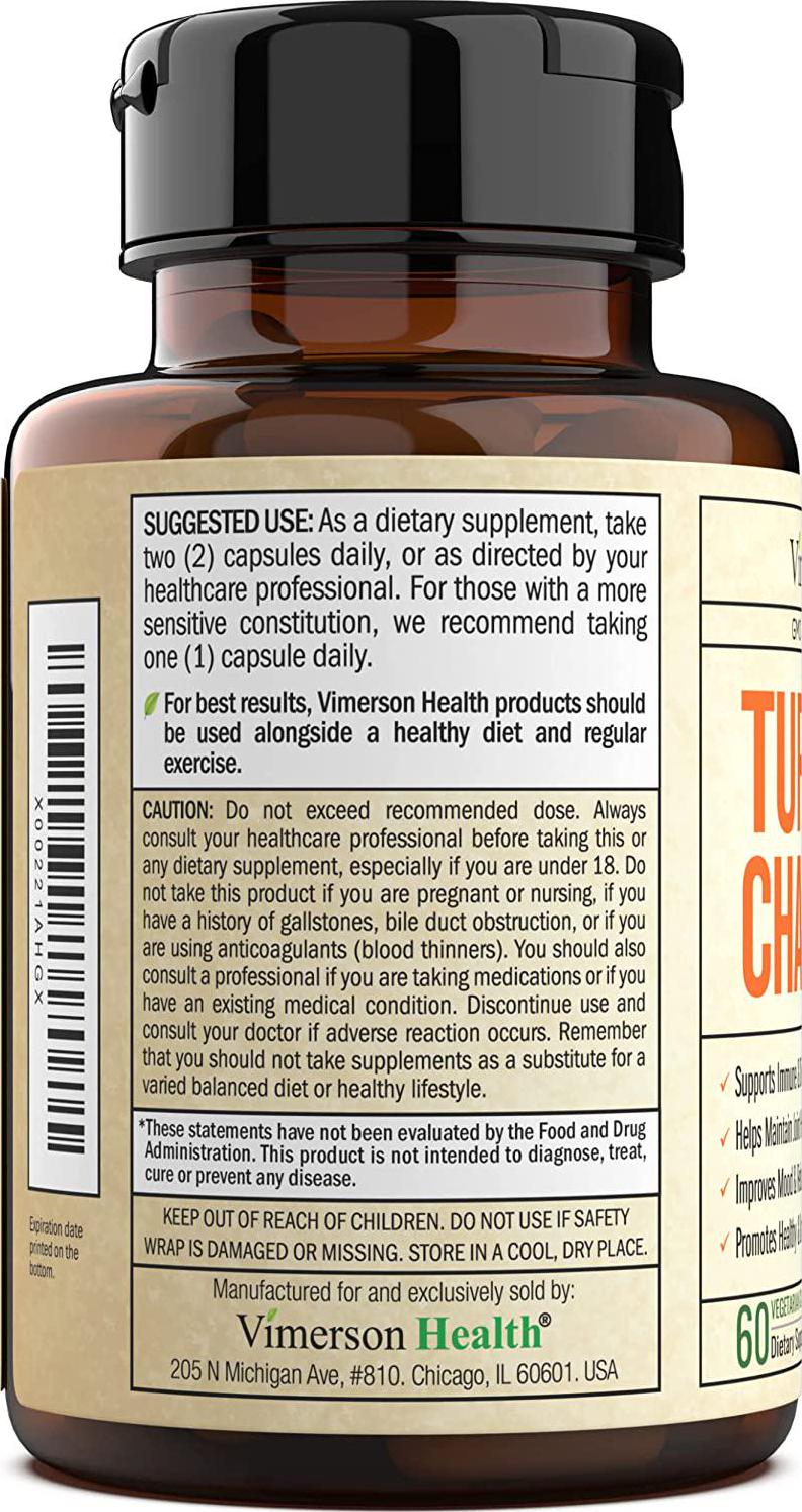 Turmeric Chamomile Sleep Support Supplement with Ginger, Cinnamon and Bioperine. Promotes Healthy Sleep Cycle, Digestive Health and Gut Flora, Natural Mood Balance for Occasional Stress Relief