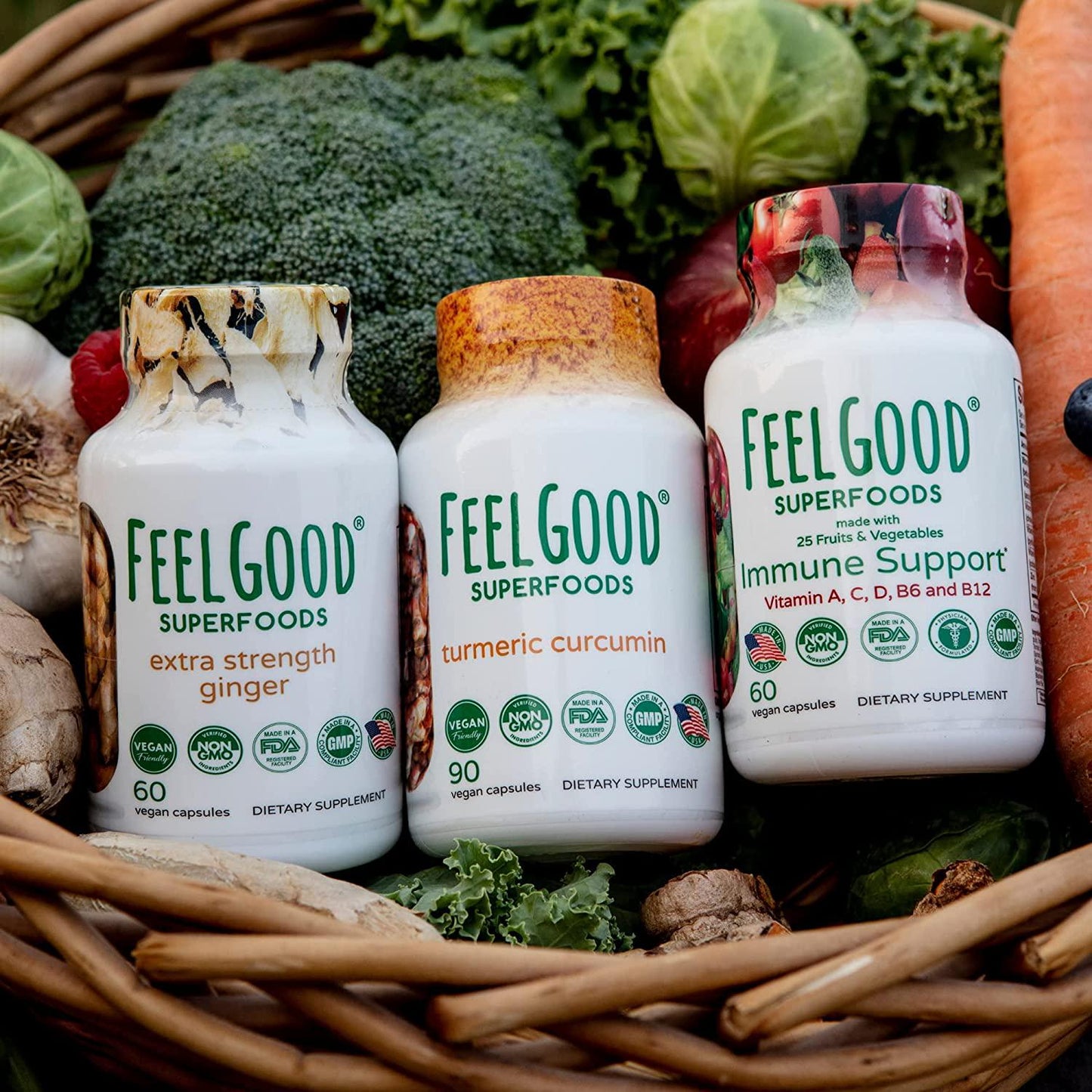 Turmeric Curcumin 1000mg | 90 Capsules | Fortified with Organic Curcuminoids and Organic Black Pepper Extract | Lab Tested for Purity | Anti-inflammatory Supplement | by Feelgood Superfoods