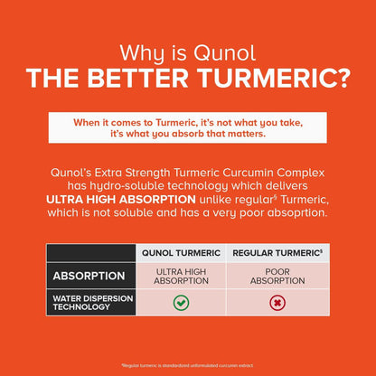 Turmeric Curcumin Capsules, Qunol with Ultra High Absorption 1000mg, Joint Support, Dietary Supplement, Extra Strength, 120 Vegetarian Capsules