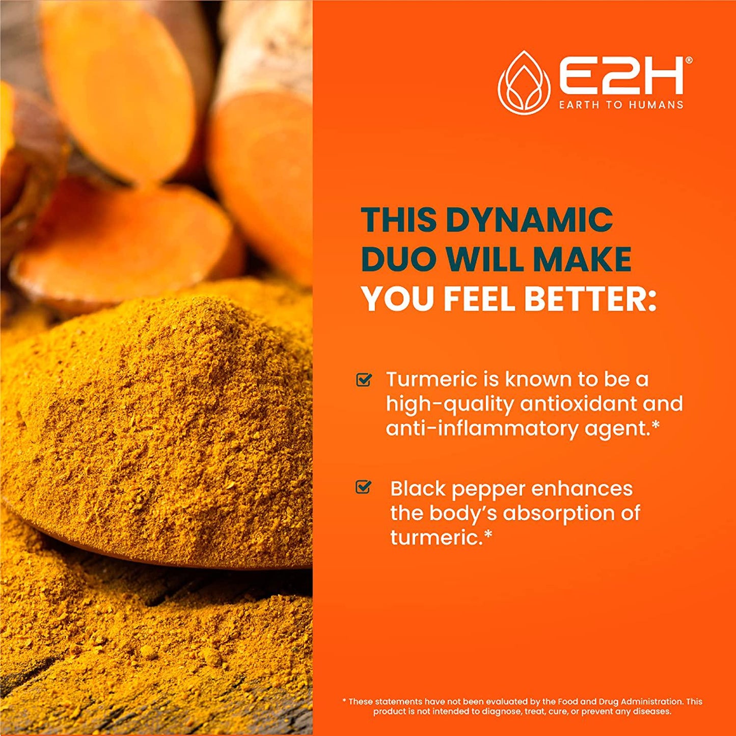 Turmeric Curcumin Drops with Black Pepper - All-Natural Inflammation Support - Boost your Health - Fights Joint Pain - Liquid Turmeric for Better Absorption than Tablet Supplements - 48 Servings