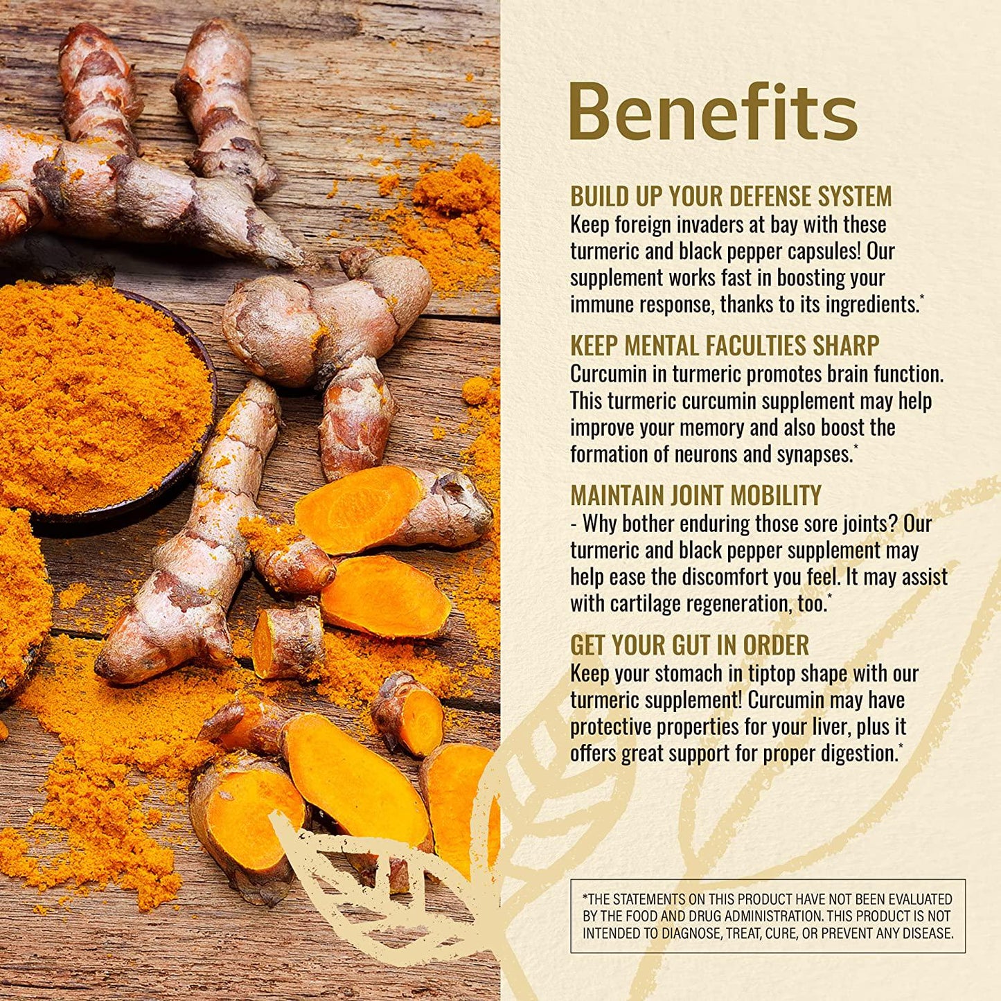 Turmeric Curcumin with Black Pepper for Best Absorption 250 Capsules 1500 mg | Filled with Organic Turmeric | Joint Support | Pain Relief | Anti-Inflammatory | Antioxidant | Memory Support | Non-GMO