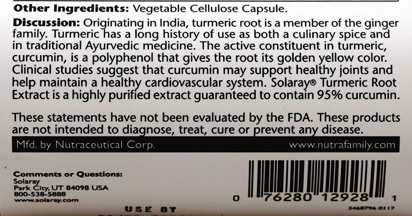 Turmeric Root Extract 300mg Solaray 120 VCaps
