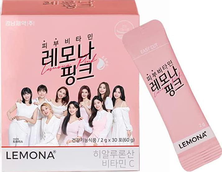 Twice LEMONA Pink - Vitamin C and Hyaluronic Acid, Vitamin Supplement (2g*30sticks)