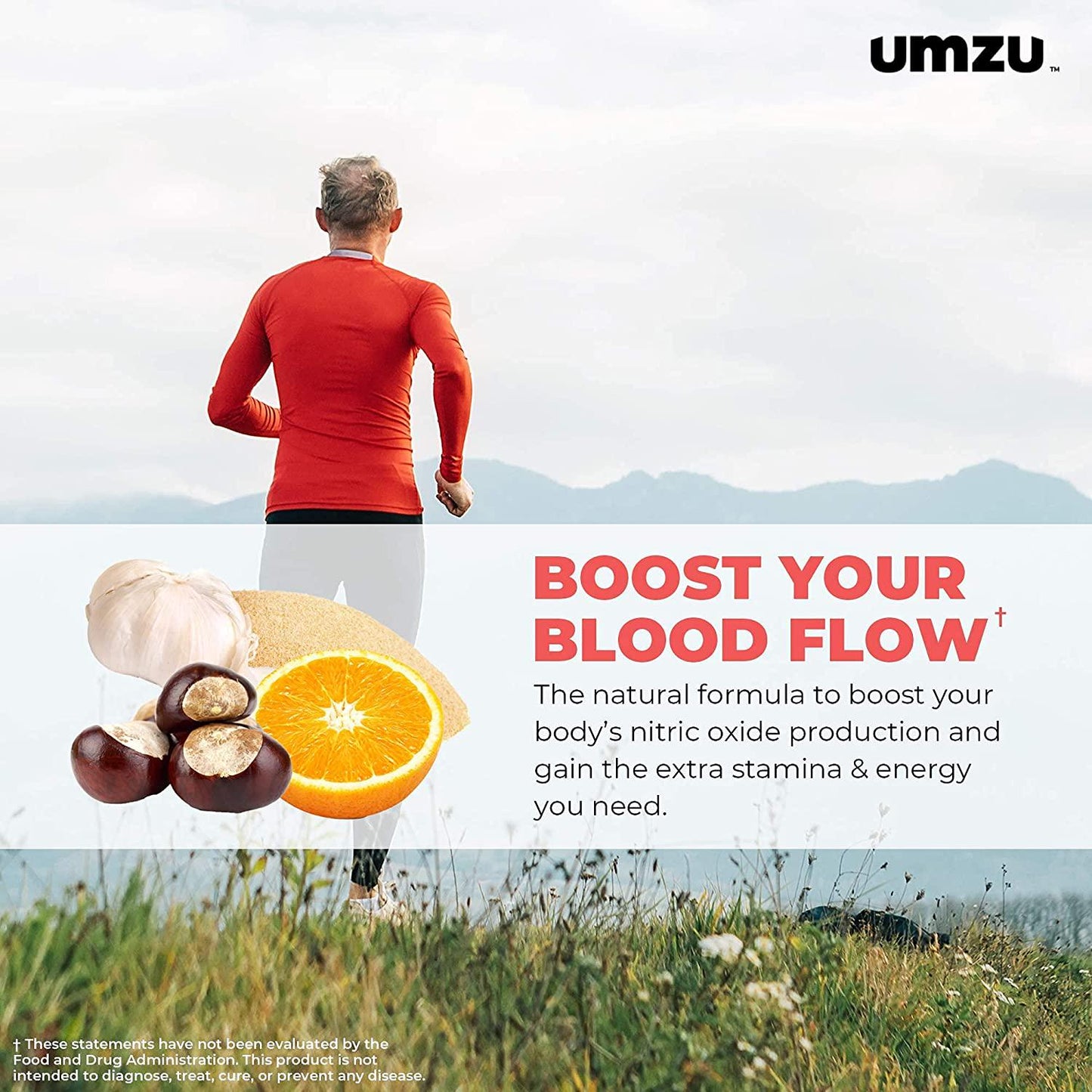 UMZU Redwood, Nitric Oxide Booster Capsules - 30 Day Supply - N.O. Supplement for Circulatory Support