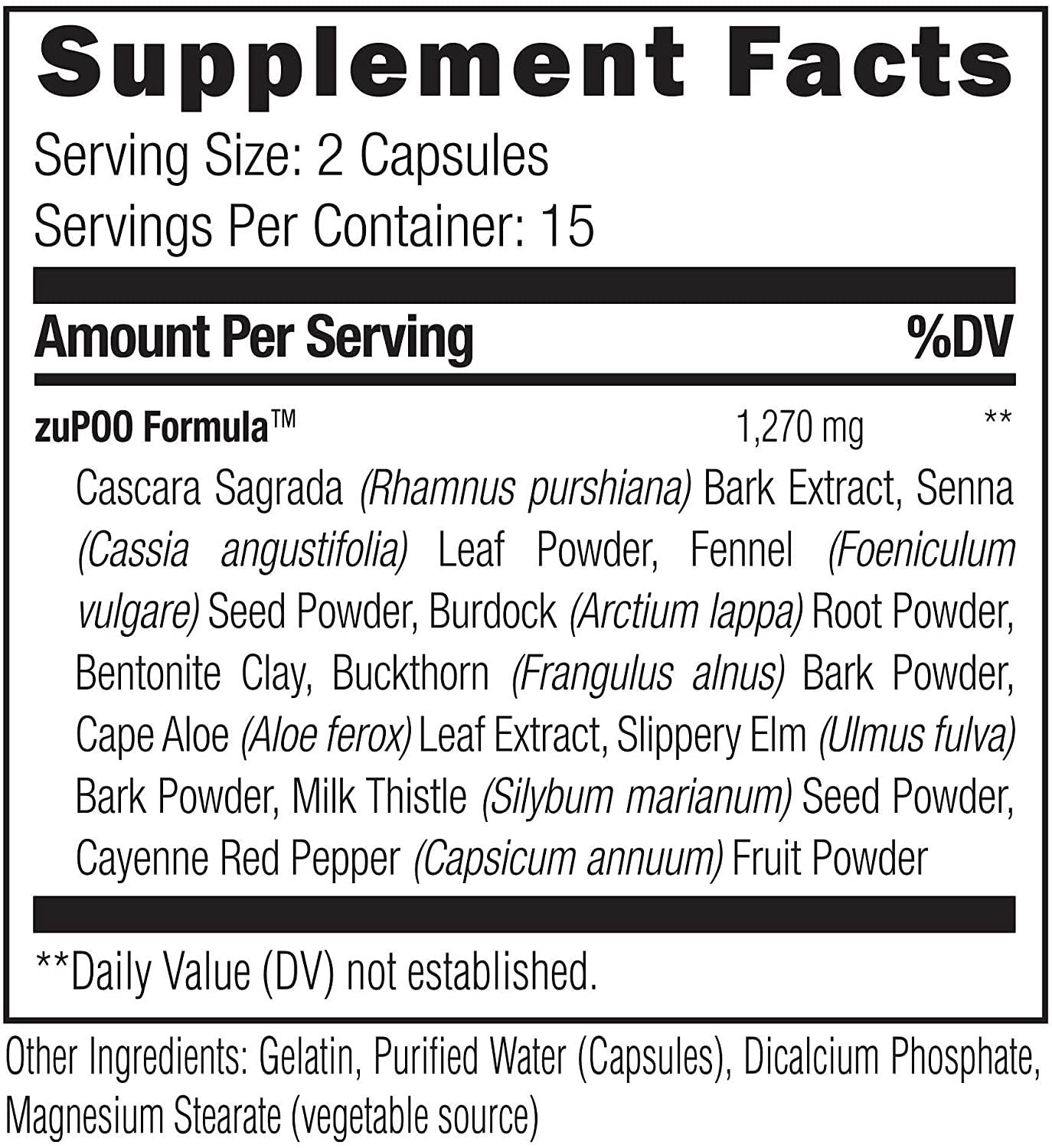 UMZU zuPoo 15-Day Supply - Relief from Temporary Bloating - Gentle Laxative Properties - Can Flush Toxins - Support Weight Management - USA Made