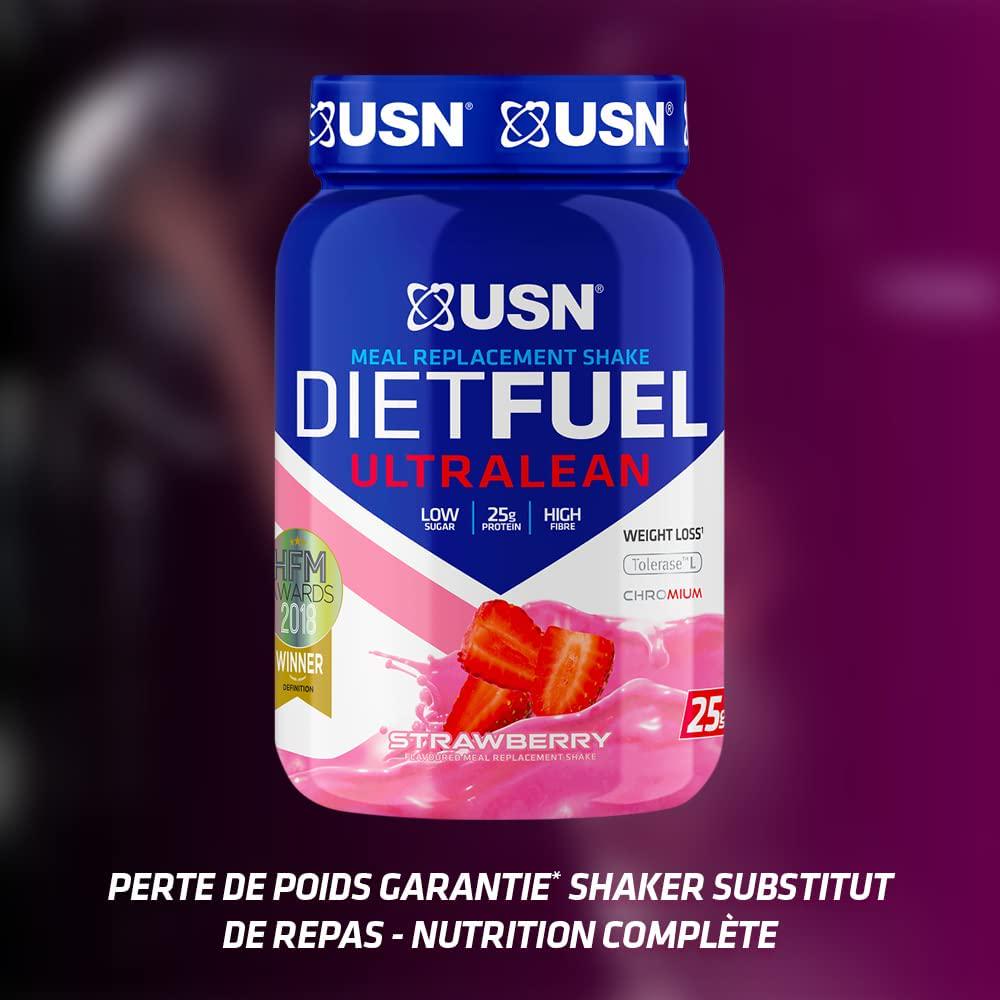 USN Diet Fuel Strawberry UltraLean 1 kg: Weight Control and Meal Replacement Powder