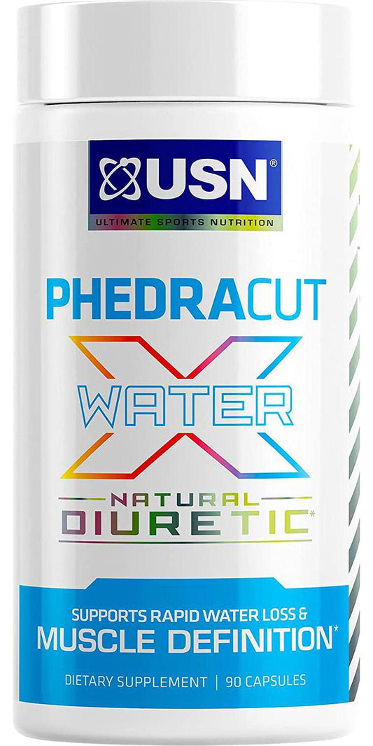 USN Phedracut Water X, Natural Diuretic Water Pills, for Water Retention Relief, Weight Loss Support, with Vitamin B-6 Potassium Dandelion Root, 90 Capsules, White (Model: F1WTR0002090)