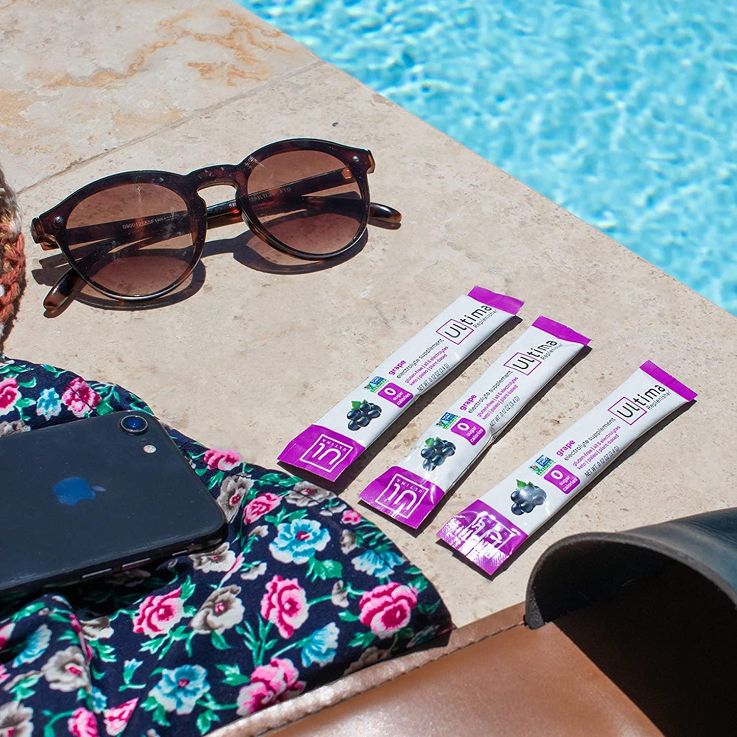 Ultima Replenisher Hydrating Electrolyte Powder, Grape, 20 Count Box, no Sugar, no Carbs, no Calories, Keto, Gluten-Free, Non-GMO, Vegan