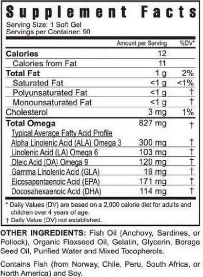 Ultimate EFA Plus Omega Fatty Acid Blend (90 count)