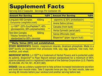 Universal Nutrition N1-T Natural Hormone Enhancer 90 Capsules, 90 Count (Pack of 1), P550