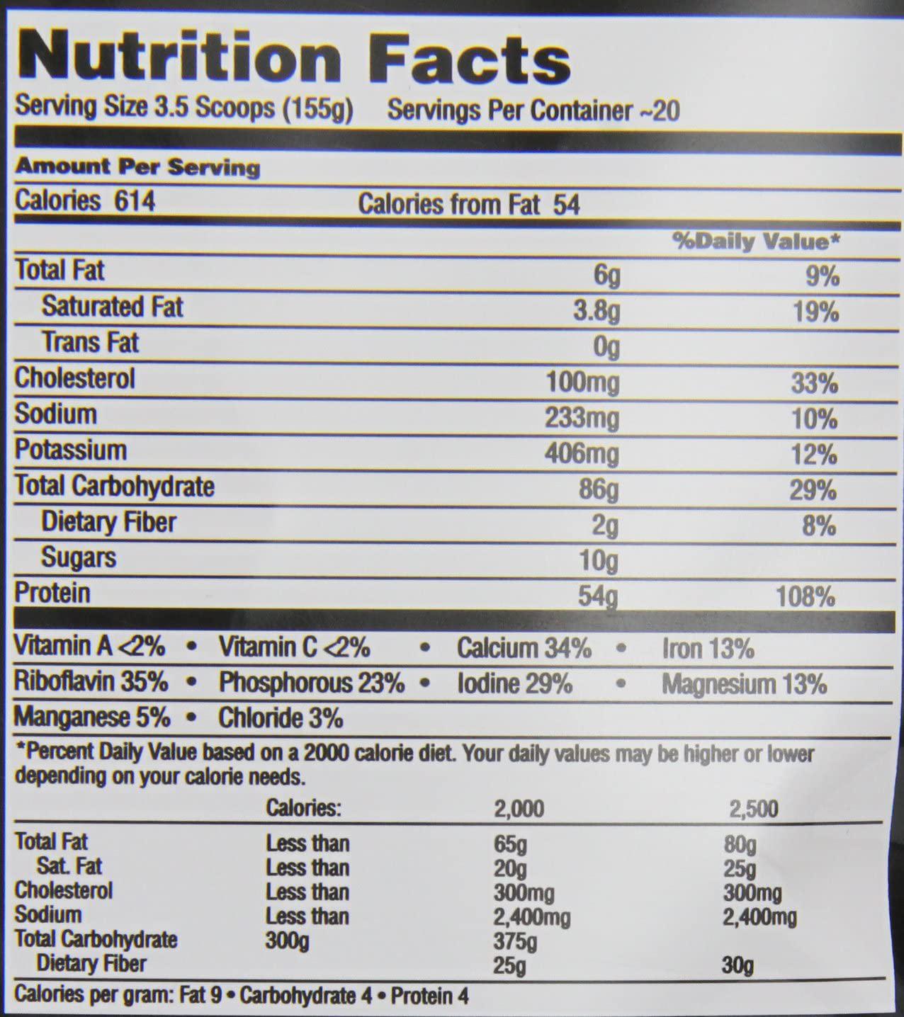 Universal Nutrition Real Gains, Cookies and Cream, 6.85-Pounds