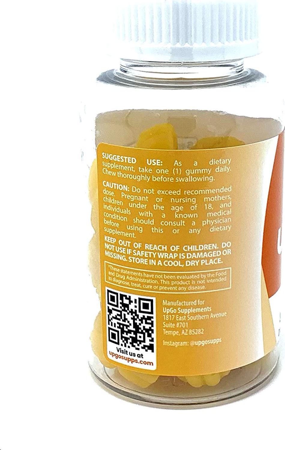 UpGo Supplements BCAA Gummies Amino Acid Supplement, 30 Count