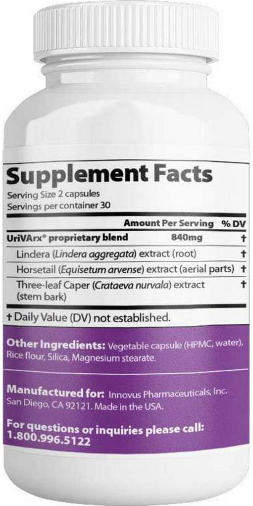 UriVArx - Clinically Proven Bladder Control - Promote and Support Healthy Bladder Function, Help Reduce Frequency and Maintain Control - 60 Capsules