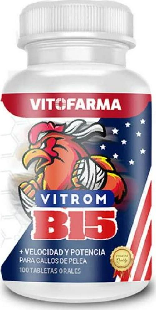 VITAMINA B15 para GALLOS VITROM B15 100 TABLETAS for Rooster