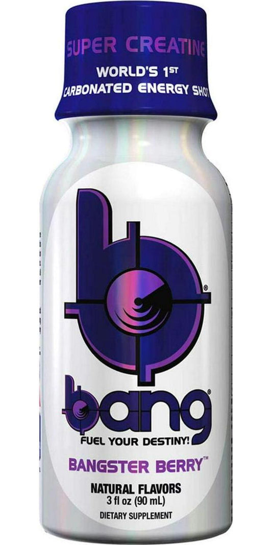 VPX Bang Shot World's First Carbonated Energy Shot Bangster Berry 12 (3fl oz) Shots