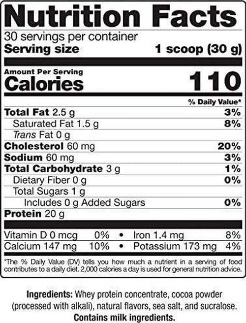 VPX Pristine Protein 100% Whey Protein Concentrate 1 Gram of Sugar Serious Chocolate 30 Servings