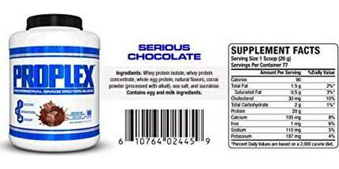 VPX Proplex Protein Powder - 3 Protein Source Blended Protein Powder, Whey Protein Isolate, Whey Protein Concentrate, Whole Egg Protein Blended Protein Powder - Chocolate, 4.4 Pound (Pack of 1)