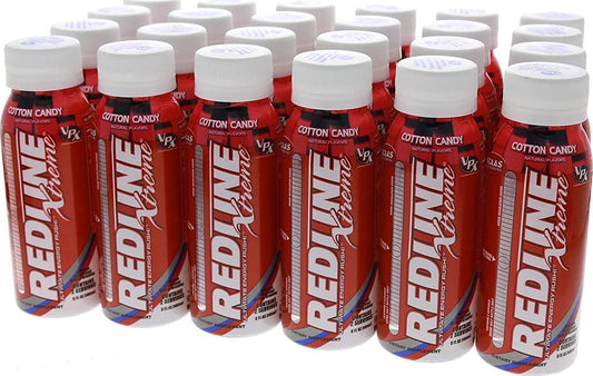 VPX Redline Xtreme, Cotton Candy, 8 Ounce Bottles, 24 Count