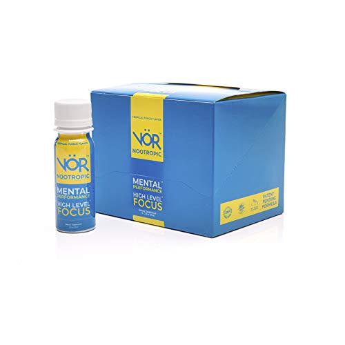 VÖR Nootropic Energy Shot - Tropical Punch, 12 Pack - 2.0 oz Liquid Energy Shots, Focus, Mental Performance, Caffeine, Brain Booster, Pre Workout