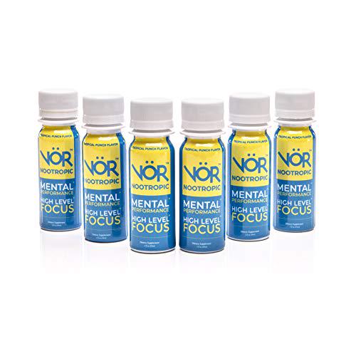 VÖR Nootropic Energy Shot - Tropical Punch, 12 Pack - 2.0 oz Liquid Energy Shots, Focus, Mental Performance, Caffeine, Brain Booster, Pre Workout