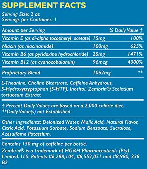 VÖR Nootropic Energy Shot - Tropical Punch, 12 Pack - 2.0 oz Liquid Energy Shots, Focus, Mental Performance, Caffeine, Brain Booster, Pre Workout