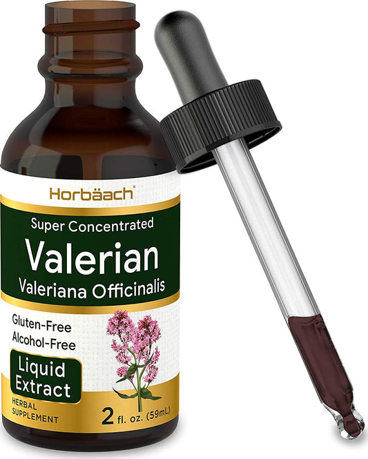 Valerian Root Extract Drops | 2 fl oz | Alcohol Free | Vegetarian, Non- GMO Gluten Free Liquid | by Horbaach