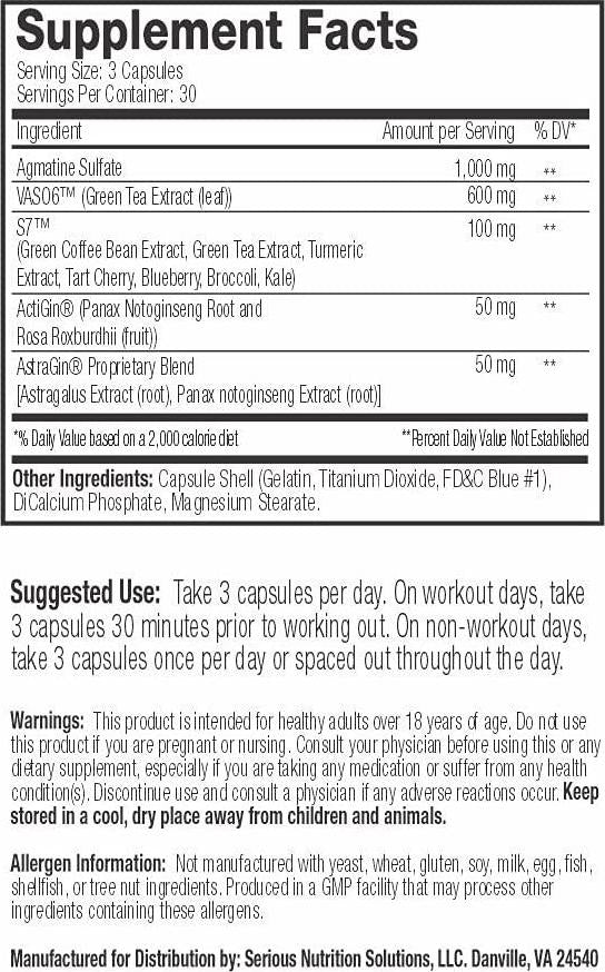 VasoForce XT- Nitric Oxide Support Supplement for Pumps, Vascularity, Performance and More